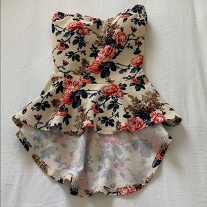 Strapless top